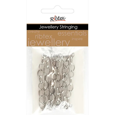 8mm x 6mm Metal Alloy Round Twisted Link Chain
